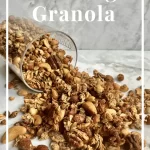 granola pouring out of a jar