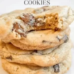 stack of soft sourdough chocolate chip cookies