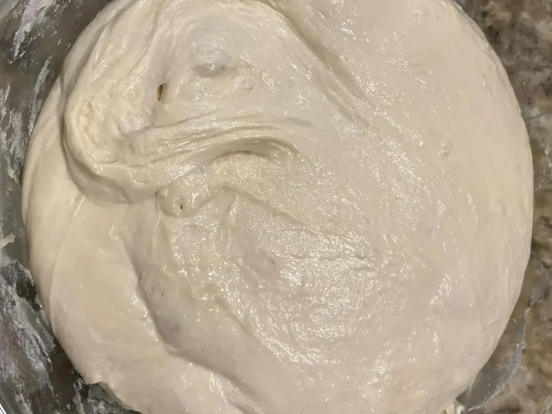 sourdough bread dough ready to shape