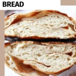 loaf of cinnamon honey butter sourdough bread cut open