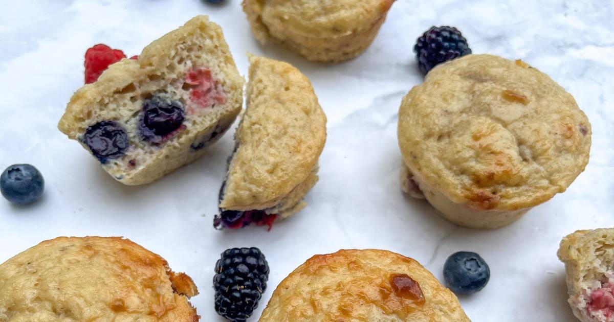 Mixed Berry Sourdough Protein Muffins Country Roads Sourdough