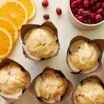 Cranberry Orange Sourdough Muffins