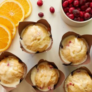 Cranberry Orange Sourdough Muffins