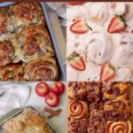 Ham and Cheese Sourdough Rolls, Sourdough Strawberry Rolls. Apple Crisp Sourdough Cinnamon Rolls, Sticky Pecan Sourdough Rolls.