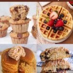 Sourdough Discard Banana Bread Muffins, Sourdough Discard Waffles, Sourdough Discard Pumpkin Pancakes, Sourdough Discard Blueberry Scones.