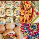 Sourdough Sprinkle Cookies, Sourdough Strawberry Shortcake Pie, Sourdough Hamburger Buns, Sourdough Fruit Pizza