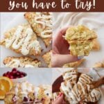 Sourdough White Chocolate Almond Scones, Sourdough Cheesy Garlic Scones, Sourdough Cranberry Orange Scones, Sourdough Carrot Cake Scones.