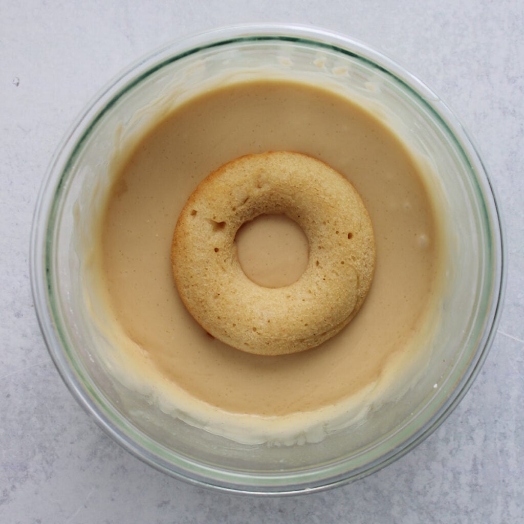 One Sourdough Donut dipped in Maple Glaze.