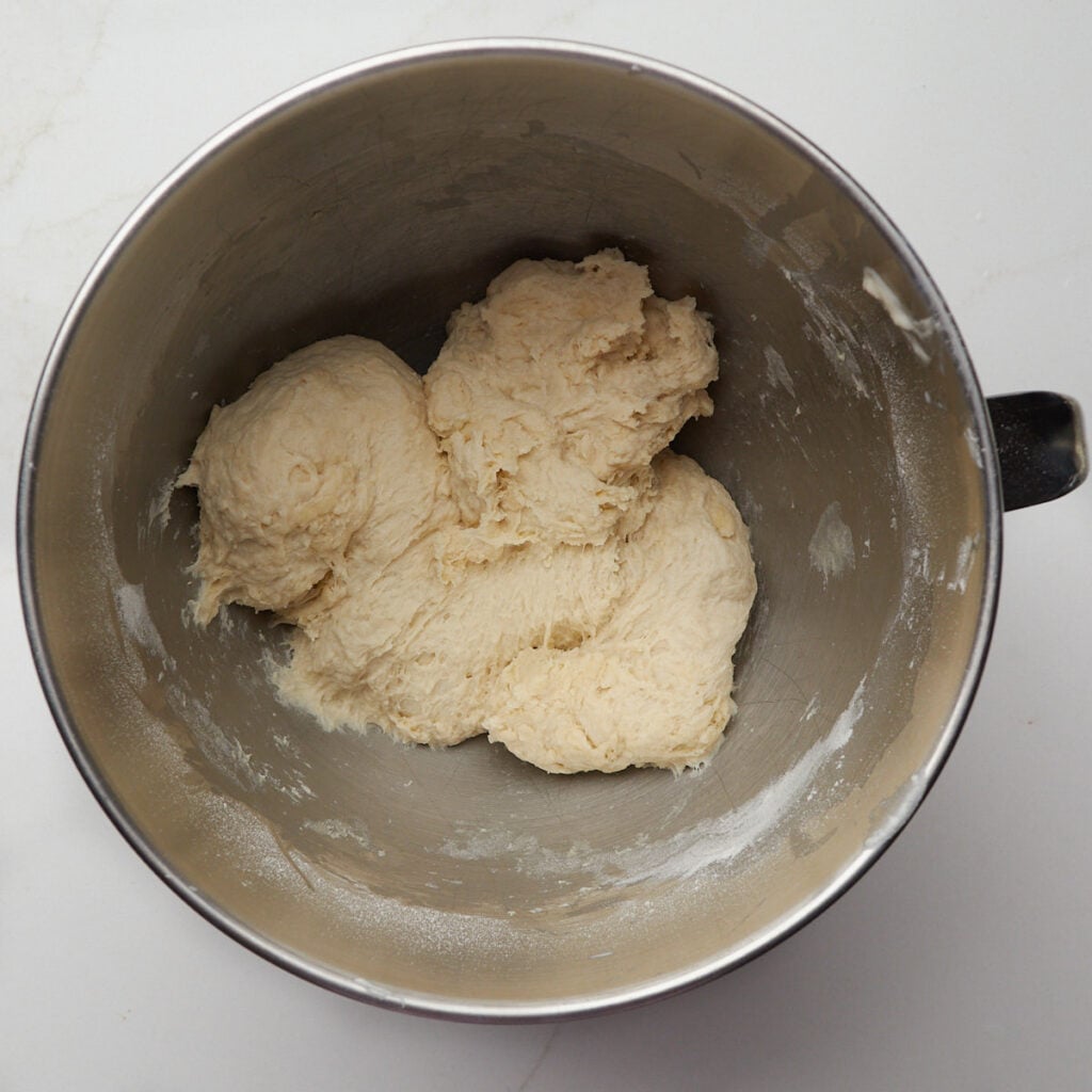 Sourdough English Muffin dough before first rise.
